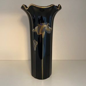 Vintage Otagiri Japan Golden Iris vase